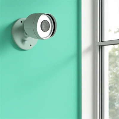 Madison vivint camera facing a window